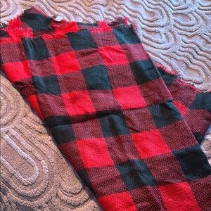 Red and Black Checkered Scarf